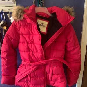 Hot pink winter coat!
